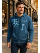 Thomas Jeans športový kardigán s kapucňou v džínsovo modrej farbe