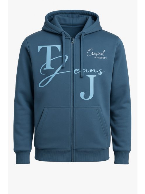 Thomas Jeans kapucnis sportos kardigán farmerkék