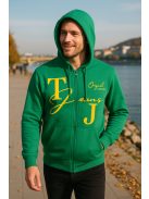 Thomas Jeans kapucnis sportos kardigán zöld