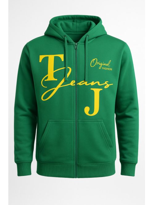 Thomas Jeans kapucnis sportos kardigán zöld