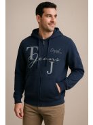 Športový kardigán s kapucňou Thomas Jeans v tmavomodrej farbe