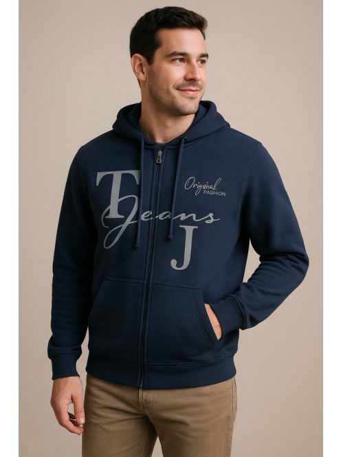 Thomas Jeans kapucnis sportos kardigán sötétkék