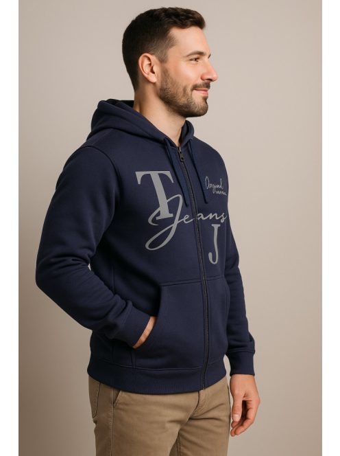 Thomas Jeans kapucnis sportos kardigán sötétkék