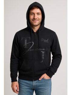 Športový kardigán s kapucňou Thomas Jeans, čierny