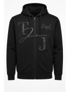 Thomas Jeans kapucnis sportos kardigán fekete