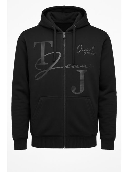 Thomas Jeans kapucnis sportos kardigán fekete