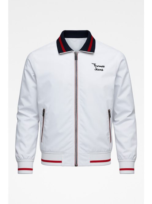 Vetrovka Thomas Jeans – biela