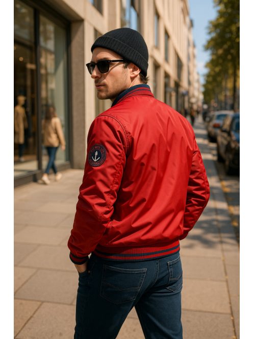 Vetrovka Thomas Jeans v bordovej farbe