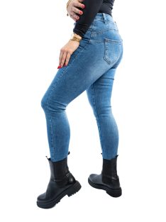 Dámske džínsy Thomas Jeans v stredne modrej farbe s efektom opotrebovania