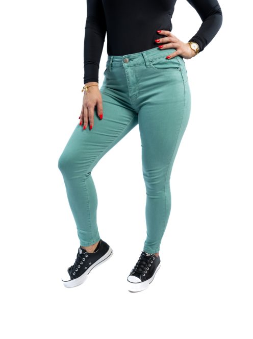 Dámske nohavice Thomas Jeans v mätovo zelenej farbe