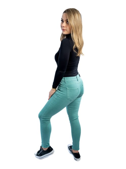 Dámske nohavice Thomas Jeans v mätovo zelenej farbe