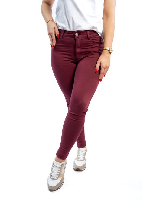 Dámske nohavice Thomas Jeans v bordovej farbe