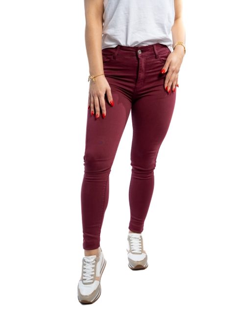 Dámske nohavice Thomas Jeans v bordovej farbe