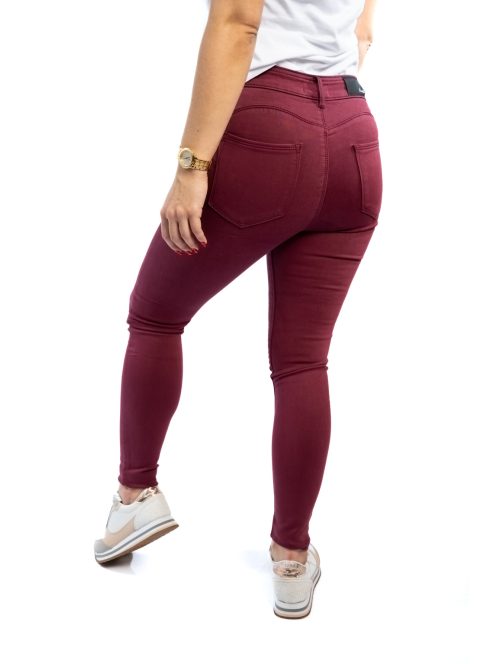 Dámske nohavice Thomas Jeans v bordovej farbe