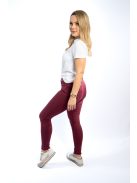 Dámske nohavice Thomas Jeans v bordovej farbe