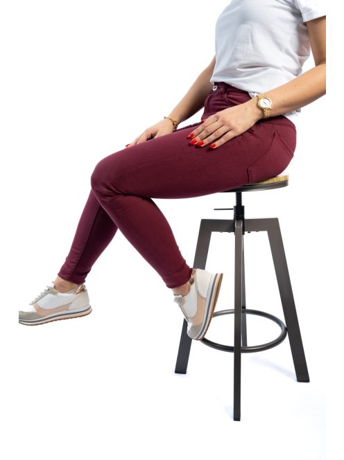 Dámske nohavice Thomas Jeans v bordovej farbe