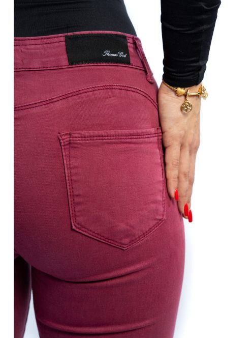 Thomas Jeans női nadrág világos bordó