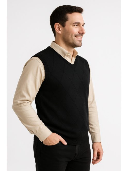 Thomas Jeans kötött mellény fekete