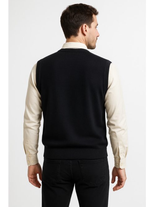 Pletená vesta Thomas Jeans, čierna