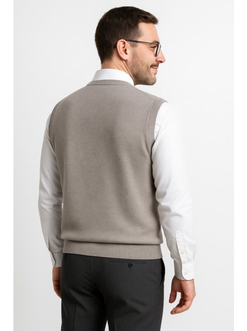 Pletená vesta Thomas Jeans v orechovej farbe