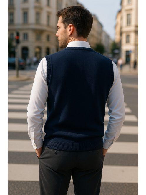 Thomas Jeans kötött mellény sötétkék