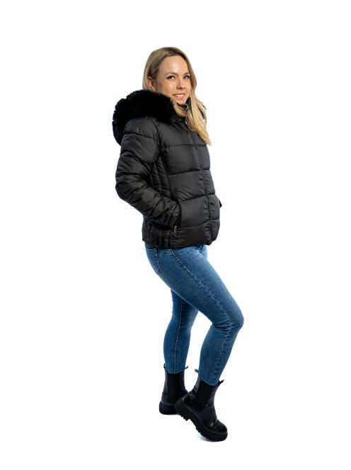 Thomas Jeans női téli dzseki fekete rövid