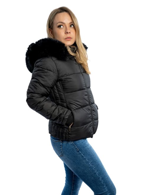 Thomas Jeans női téli dzseki fekete rövid