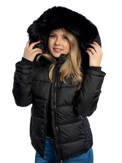 Thomas Jeans női téli dzseki fekete rövid