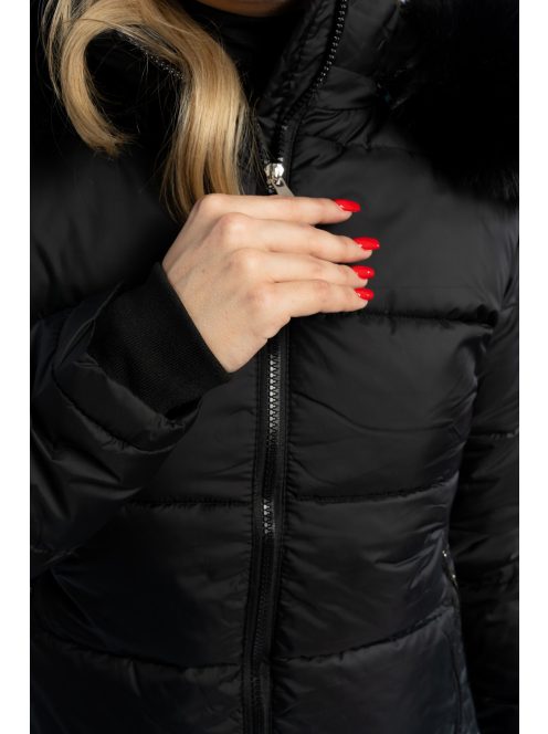 Thomas Jeans női téli dzseki fekete rövid