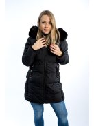 Thomas Jeans női kabát fekete félhosszú