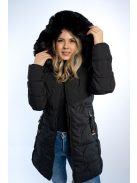 Thomas Jeans női kabát fekete félhosszú