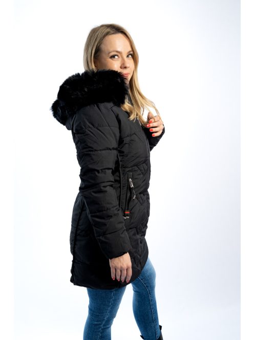 Thomas Jeans női kabát fekete félhosszú