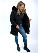 Thomas Jeans női kabát fekete félhosszú