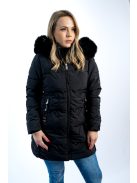 Thomas Jeans női kabát fekete félhosszú