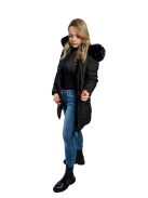 Thomas Jeans női kabát fekete félhosszú