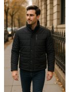 Thomas Jeans fekete bőrvállas kabát