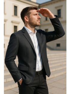 Thomas Jeans fekete zakó könyöklő betéttel