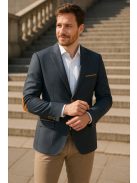 Thomas Jeans  kék zakó barna könyöklő betéttel