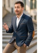 Thomas Jeans  kék zakó barna könyöklő betéttel