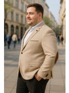 Thomas Jeans bézs zakó barna könyöklő betéttel