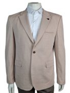 Thomas Jeans bézs zakó barna könyöklő betéttel