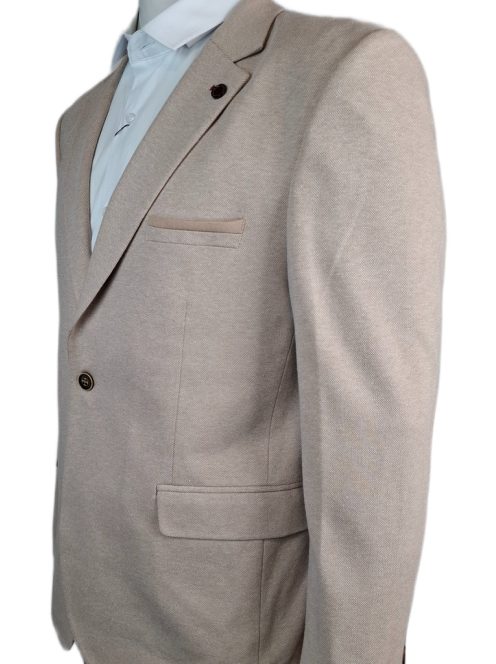 Thomas Jeans bézs zakó barna könyöklő betéttel