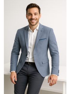 Thomas Jeans szürke zakó kék könyöklő betéttel