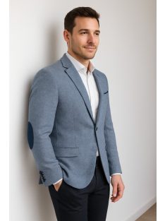 Thomas Jeans szürke zakó kék könyöklő betéttel