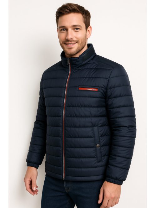 Prešívaná bunda Thomas Jeans v tmavomodrej farbe