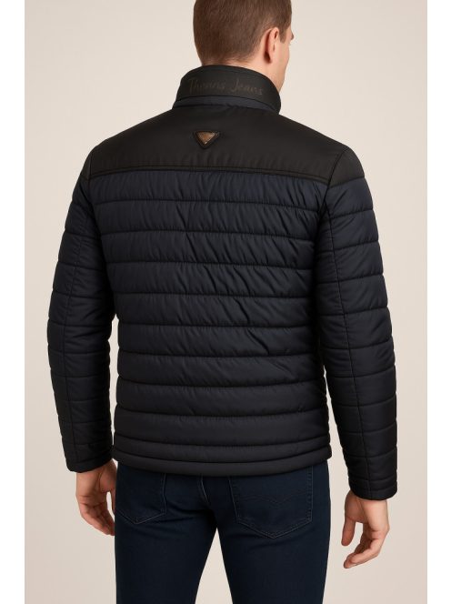 Prešívaná bunda Thomas Jeans v tmavomodrej farbe