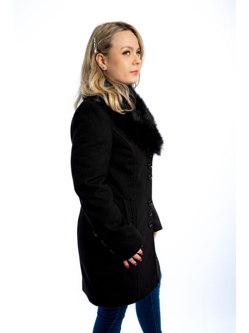 Thomas Jeans női szövetkabát fekete