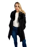 Thomas Jeans női szövetkabát fekete