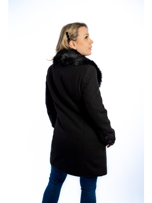 Dámsky látkový kabát Thomas Jeans, čierny