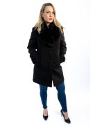 Thomas Jeans női szövetkabát fekete